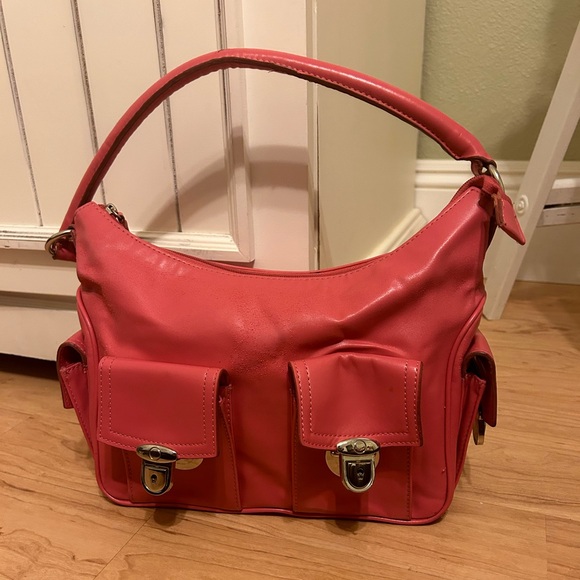 Pink Multipocket Hobo Shoulder Purse - Picture 3 of 6